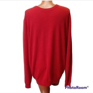 Rodd Gunn Queenstown Sweater Men XL Merino Wool Cashmere Knit Blood Orange New